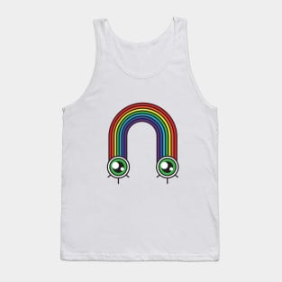 rainbow with eyes Tank Top